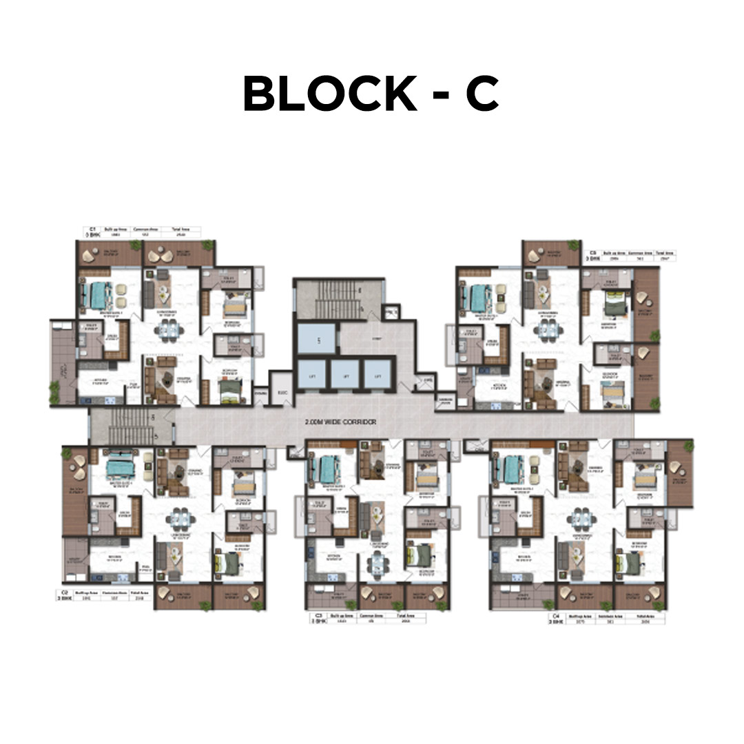 Candeur Crescent 2 BHK Floorplan