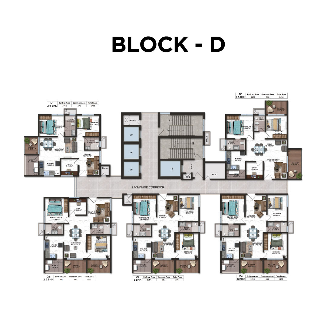 Candeur Crescent 3 BHK Floorplan