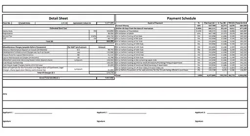 Candeur Crescent Costing Plan
